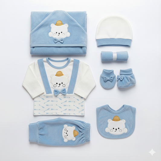 7 Piece Adorable Kitty Baby Set - Complete Newborn Bundle - Comfort Cubz