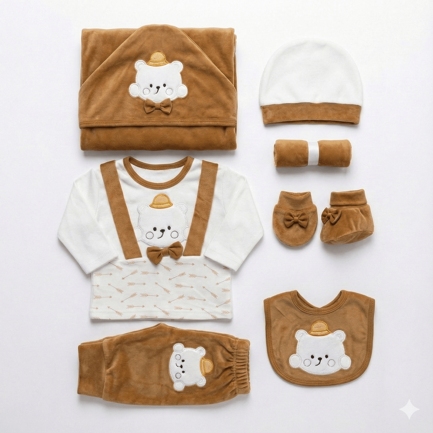 7 Piece Adorable Kitty Baby Set - Complete Newborn Bundle - Comfort Cubz
