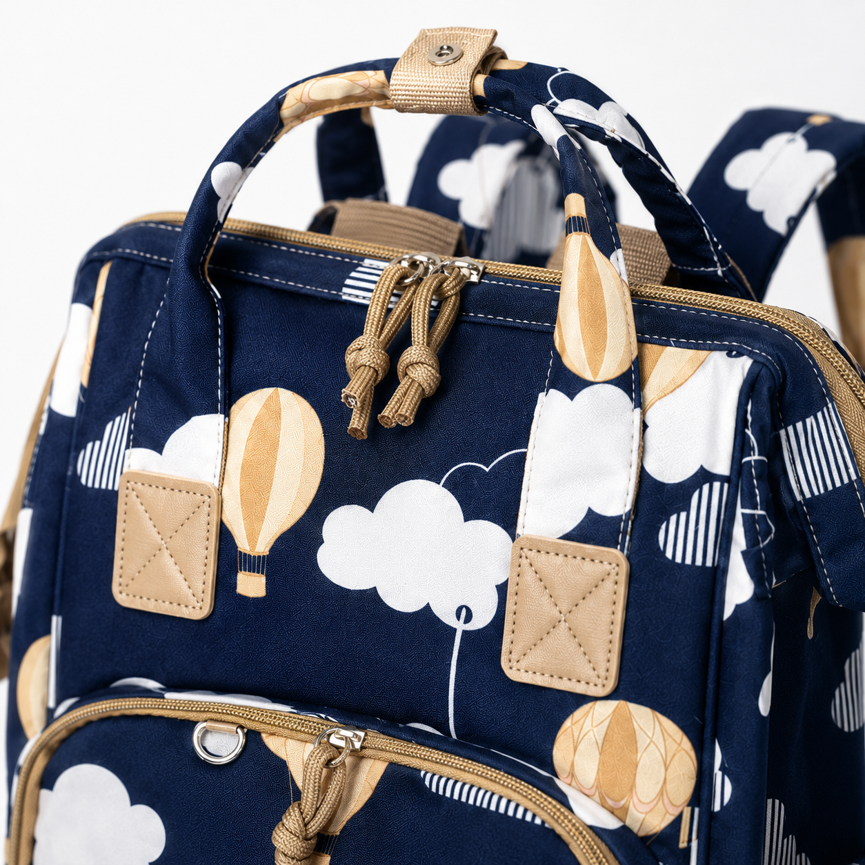 Baby Diaper Bag – Large Multi-Compartment Shoulder Bag | Purple, Navy & Black