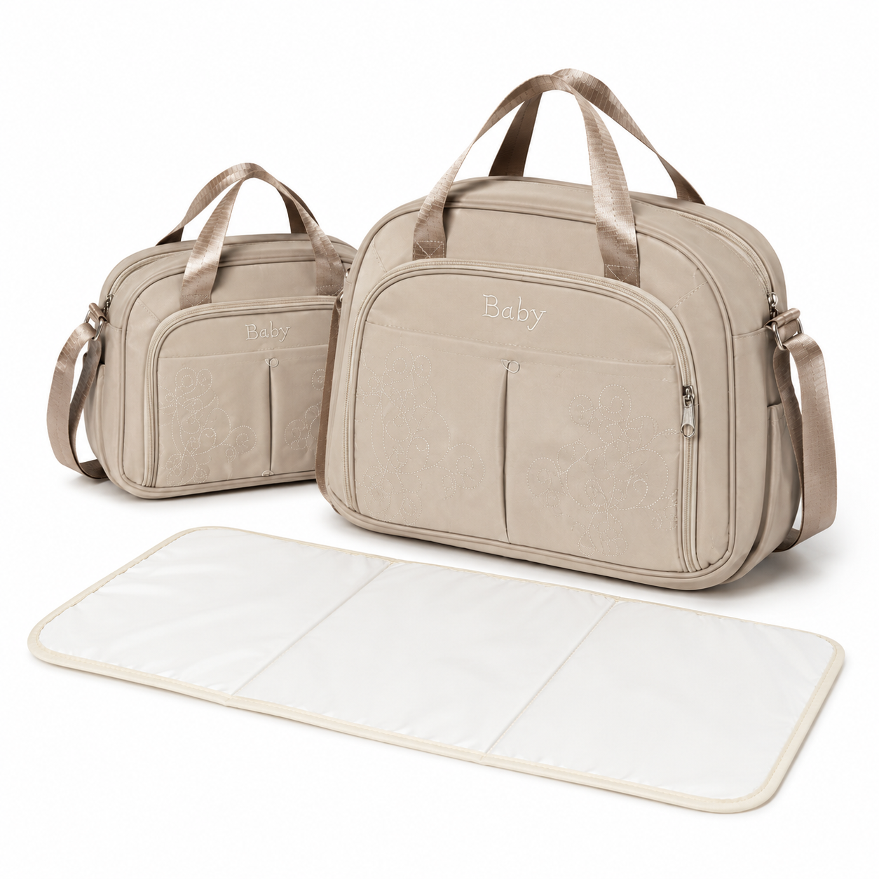 Baby Diaper Bag Set – 2-Bag Premium Set with Changing Mat