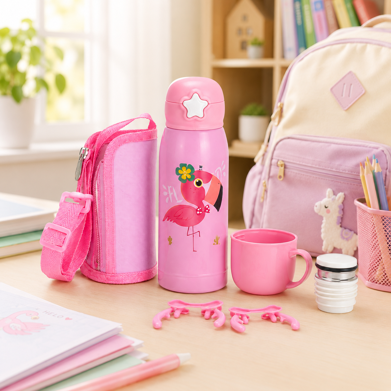 Kids Water Bottle – Leak-Proof Insulated Bottle for Toddlers | Blue & Pink