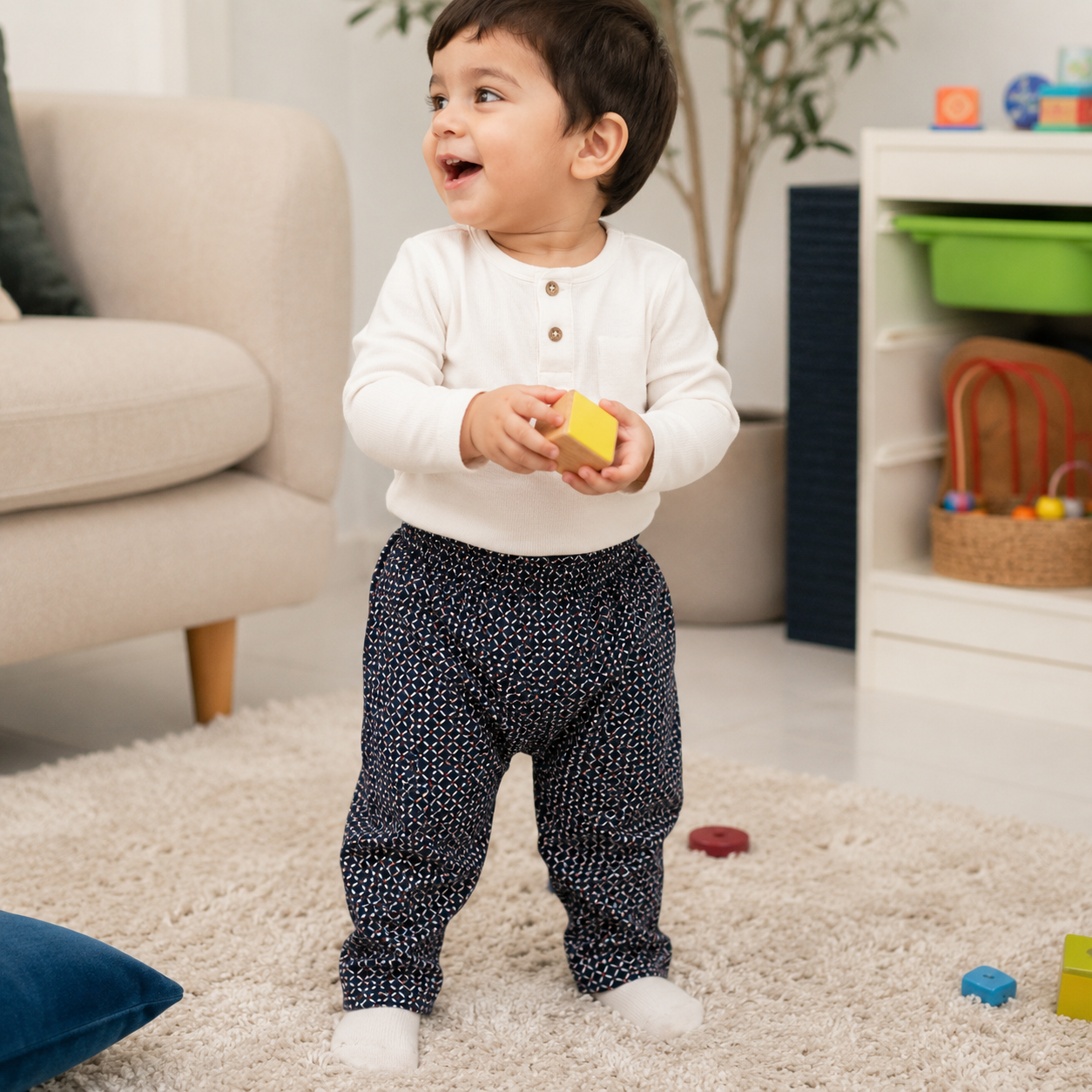 Baby & Toddler Cotton Trouser – Soft Everyday Bottoms | 0 Months to 3 Years