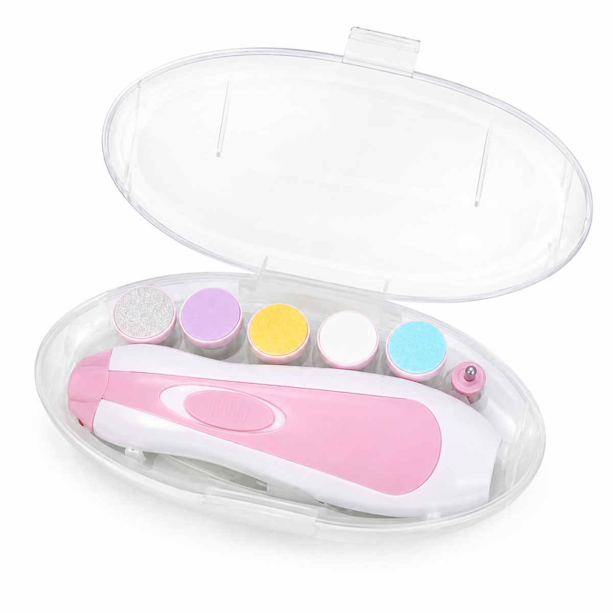 Electric Baby Nail Trimmer & Grooming Kit – 6 Interchangeable Heads