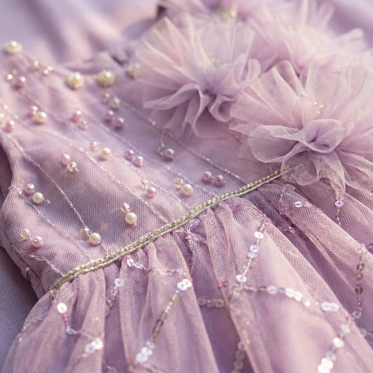 Baby Girl Fancy Frock - Elegant Party Dress 3-12M