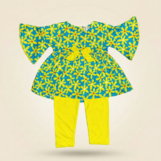 Baby Girl Green Floral Frock - Beautiful Party Dress 12M-3Y