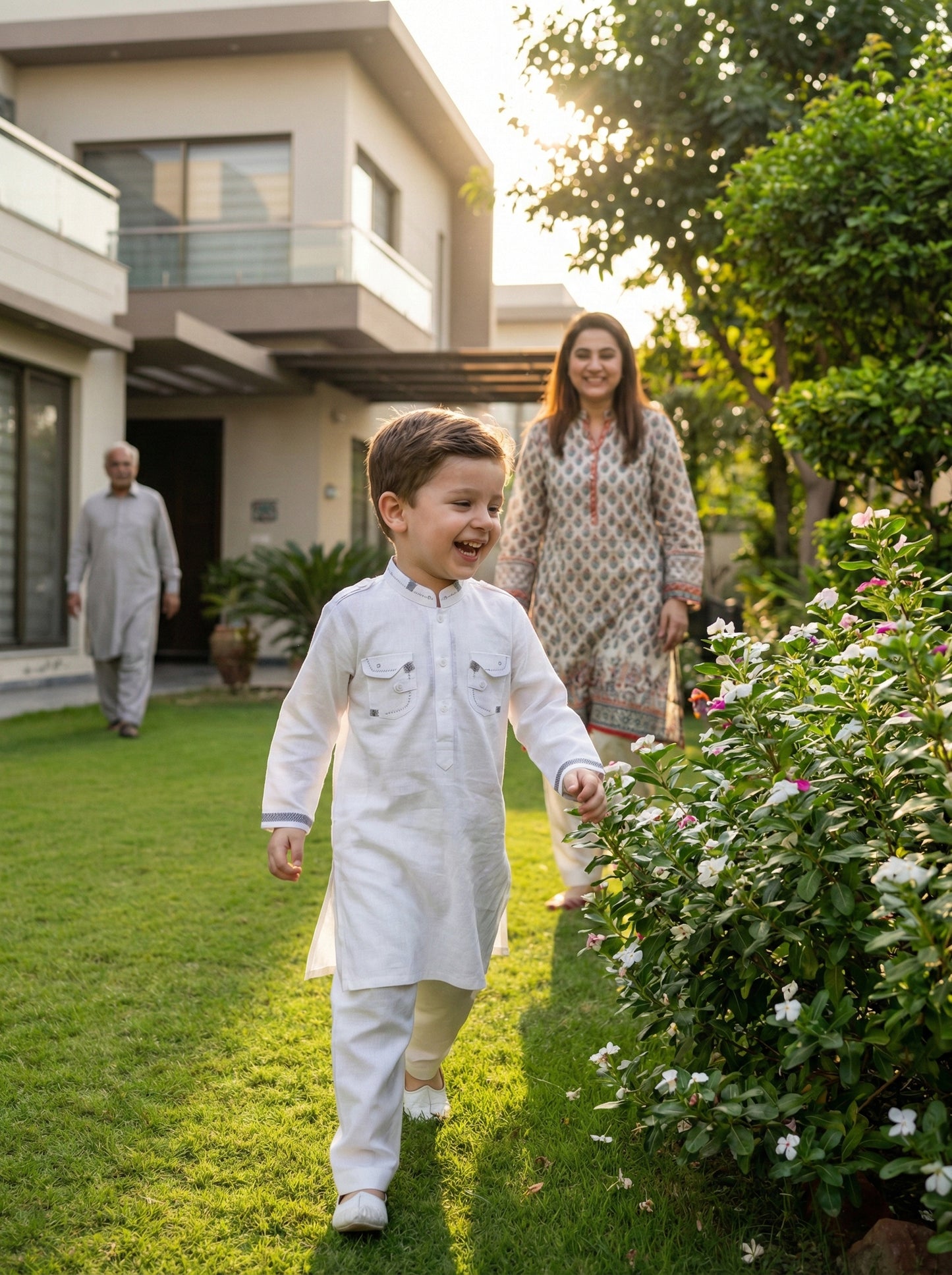 Boys Stylish Kurta Shalwar - Double Pocket Traditional Outfit 1-4Y