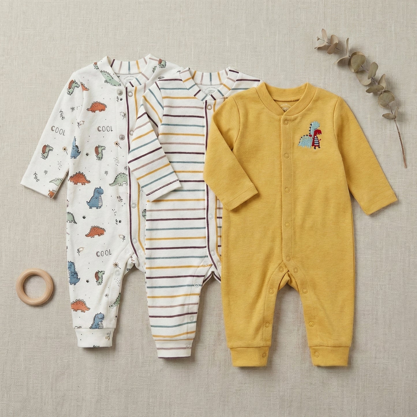 Premium Baby Romper Pack of 3 - Imported Quality 0-18M