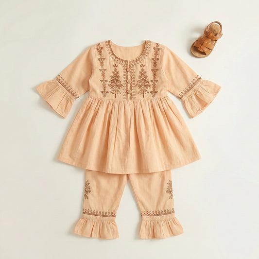 Baby Girl Embroidered Frock - Premium Party Dress 12M-3Y