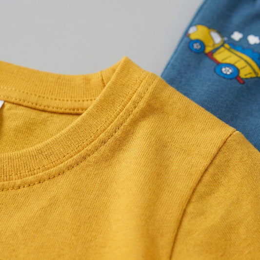 Boys 2-Piece Outfit - Trouser & Shirt Car Design 18M-4Y