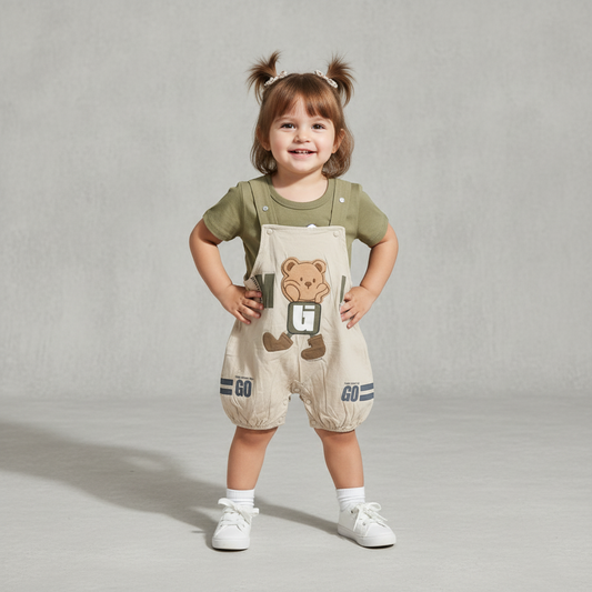 Baby Luxury Romper - Elegant Printed Bodysuit for Infants & Toddlers 6-24 Months