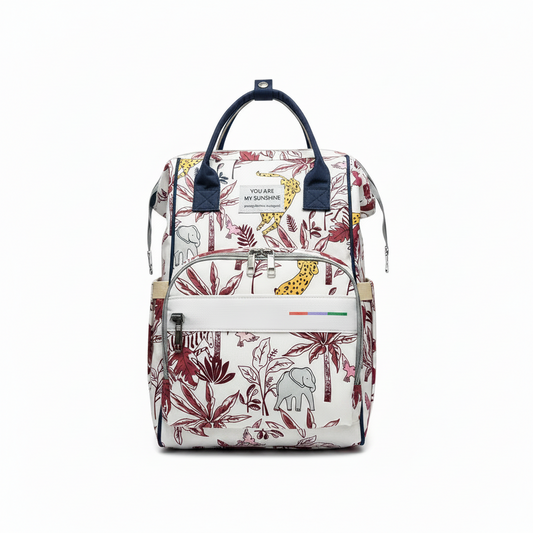 Baby Diaper Bag - Stylish Floral Pattern Large Capacity Mummy Bag for New Mums
