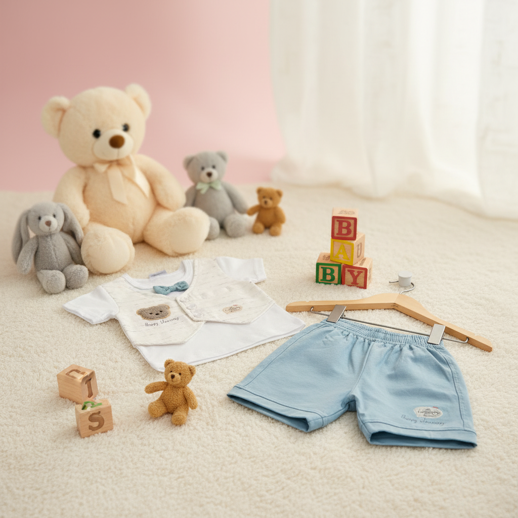 Baby Shirt & Shorts Set - Soft Cotton Summer 2-Piece Casual Outfit for Infants 3-9 Months