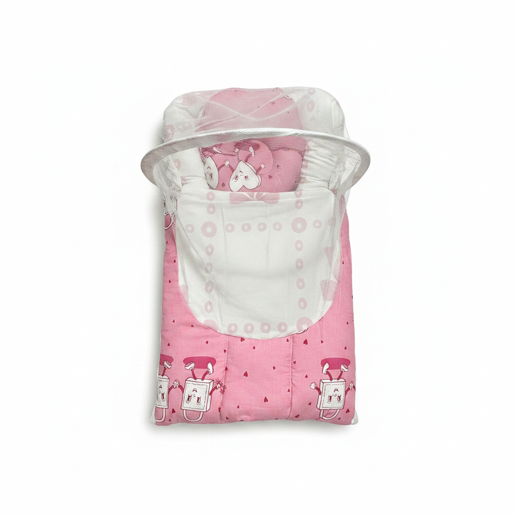 Baby Nest with Mosquito Net – Infant Lounger for Home & Outdoors