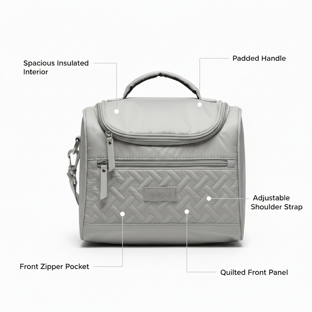 Baby Diaper Bag โ Compact Water-Resistant Mummy Bag | Gray, Green & Purple