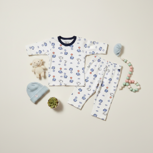 Baby Long-Sleeve Pyjama Set โ Soft Sleepwear for Newborns & Infants