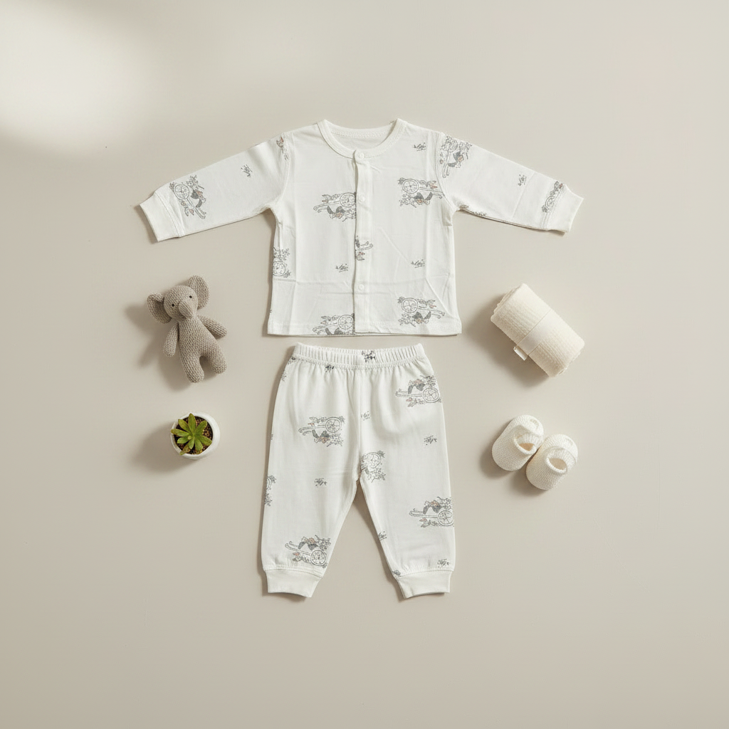 Baby 2-Piece Lightweight Summer Outfit – Airy Coordinated Set for Older Infants & Toddlers