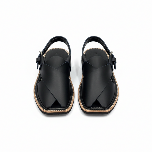 Kids Peshawari Chappal Round Shape - Handmade Traditional Sandals