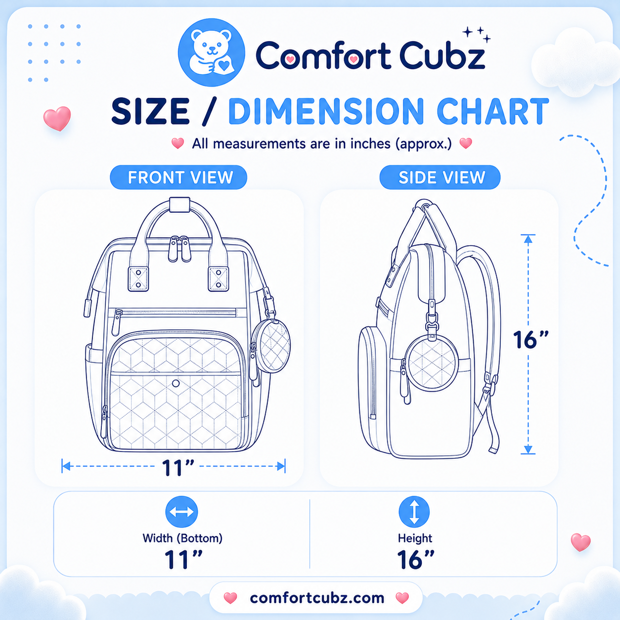 Baby Diaper Bag – Large Capacity Water-Resistant Mummy Bag