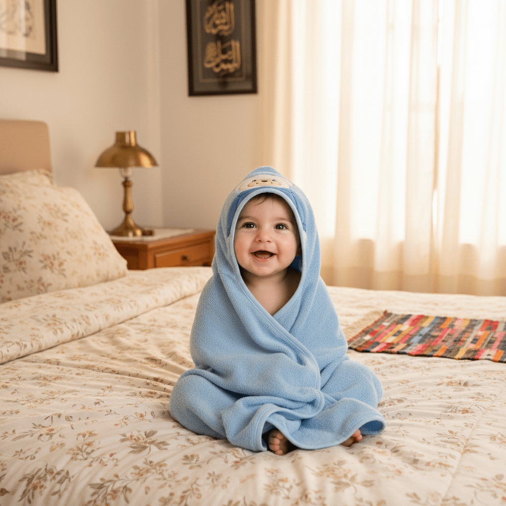 Baby Bath Towel Cotton Hooded Panda 3 Colors - Comfort Cubz