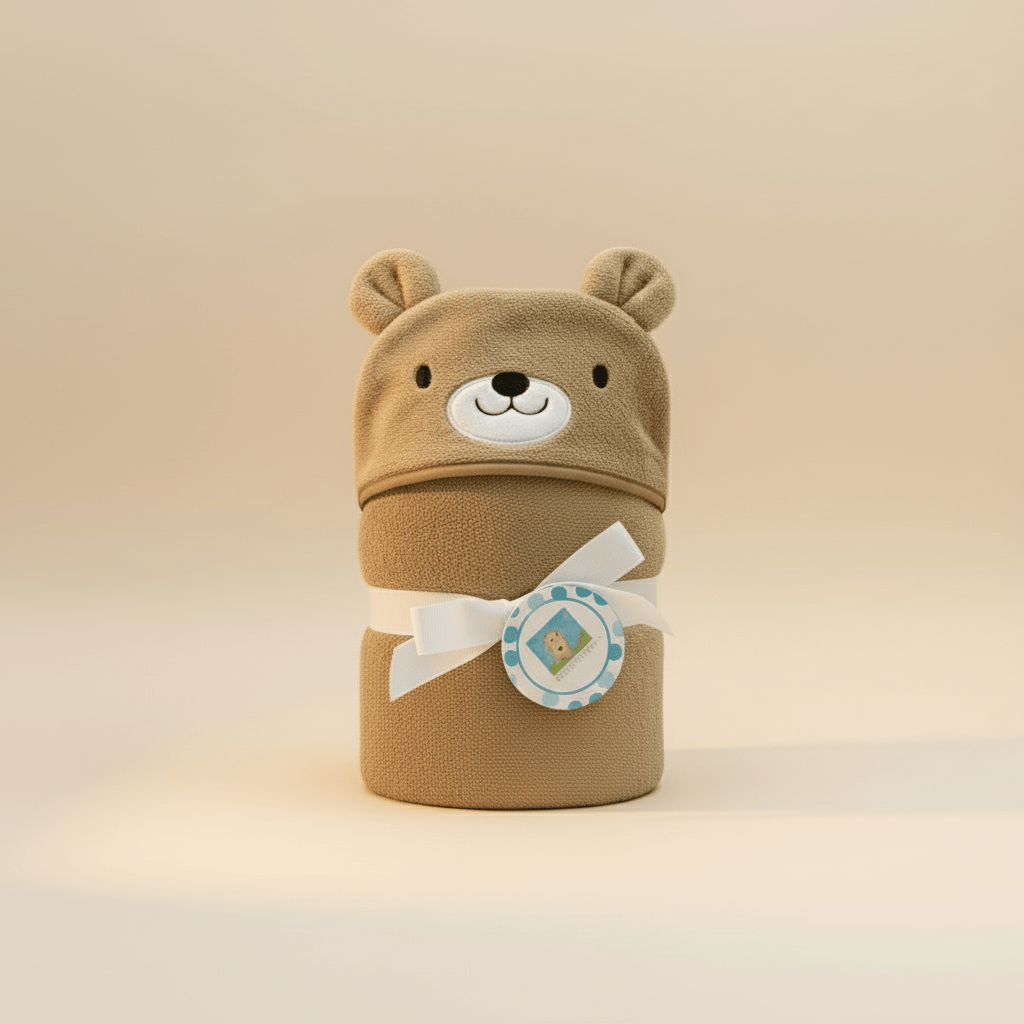 Baby Bath Towel Cotton Hooded Panda Design - Comfort Cubz