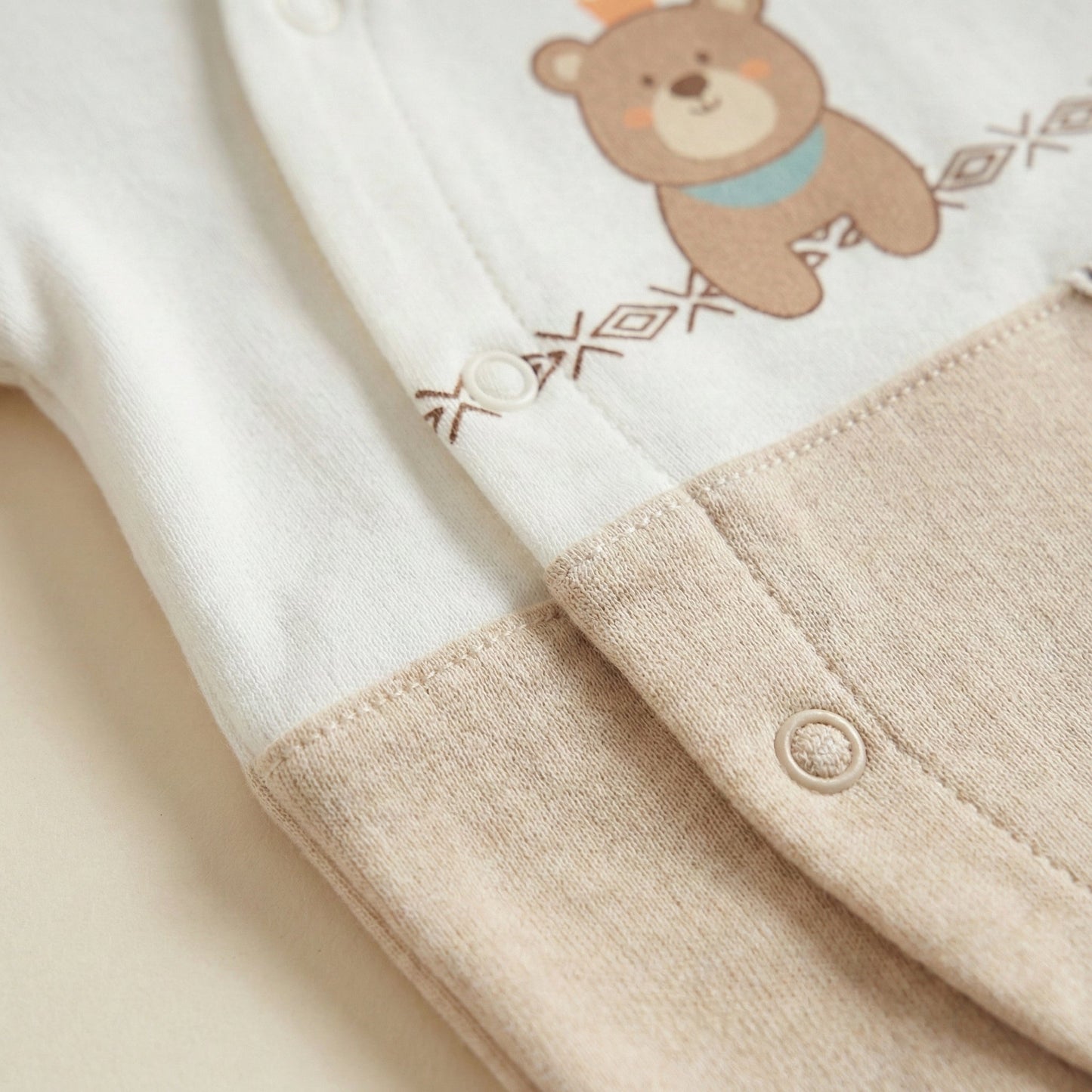 Baby Romper Cute Bear Design Cotton Stuff - 0 - 6 Months - Comfort Cubz