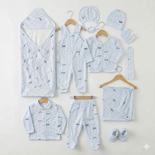 Baby Suit 11 - Piece Dotted Design Complete Set - Comfort Cubz