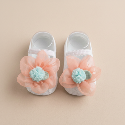 Newborn Baby Booties - Soft Sole First Shoes for Newborns 0-3 Months