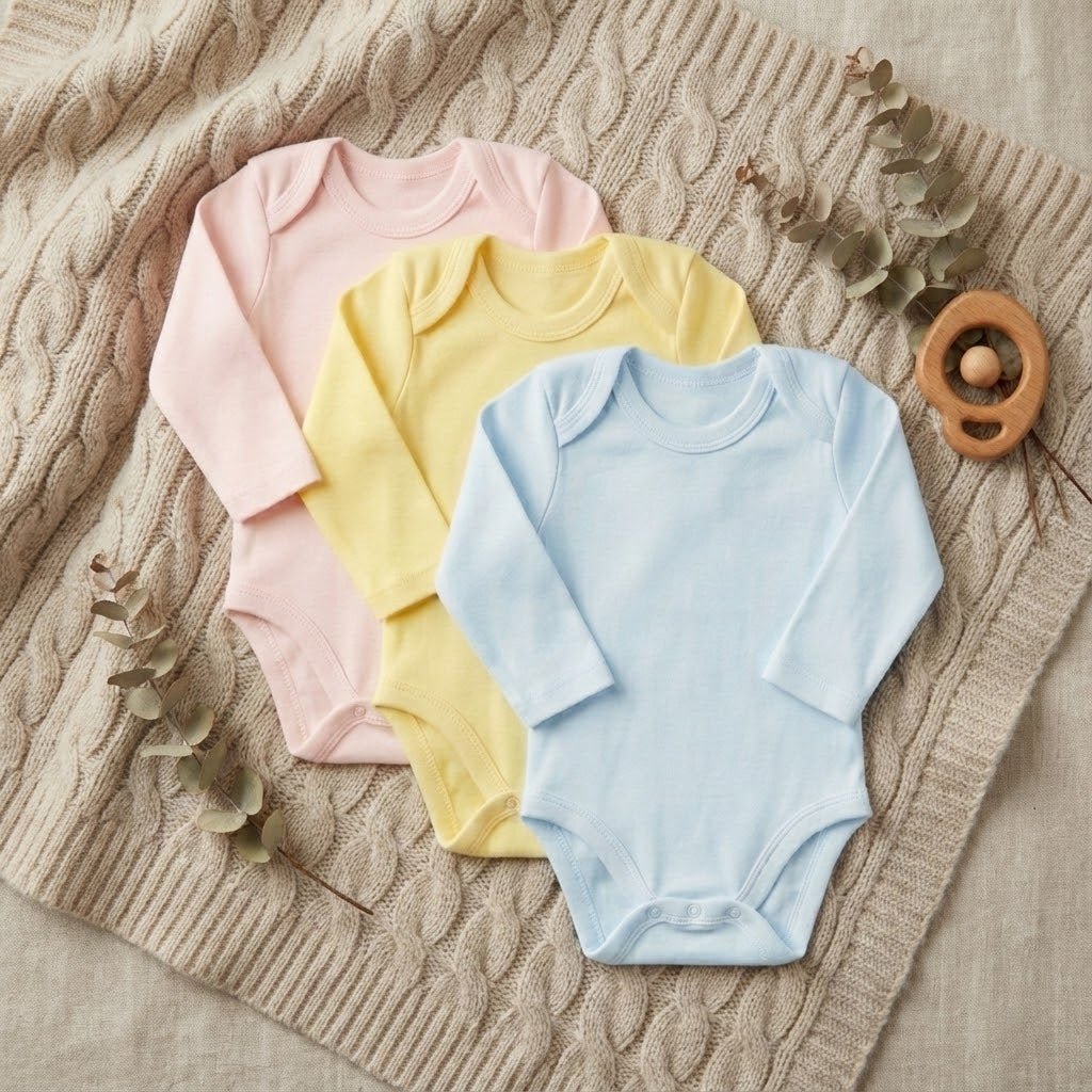 Multicolor Bodysuit Pack of 3 - Premium Cotton | Newborn Essentials - Comfort Cubz
