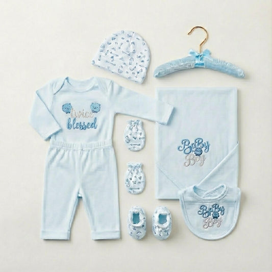 Premium 8 - Piece Newborn Starter Set - Complete Baby Essentials for 0 - 3 Months - Comfort Cubz