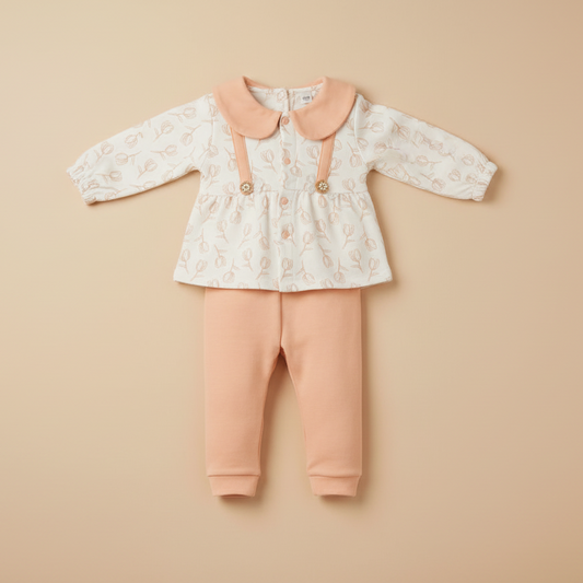 Premium Baby Girl Frock - Vibrant Orange & Purple Dress for 6-18 Months