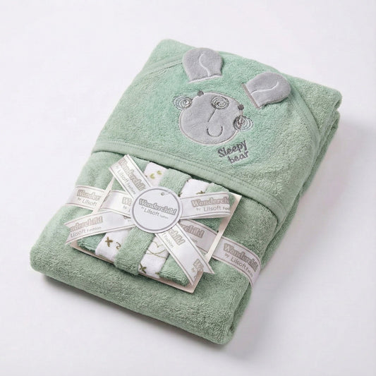 Premium Baby Hooded Towel Gift Set - Complete Bath Time Essentials for Newborn & Infants - Comfort Cubz