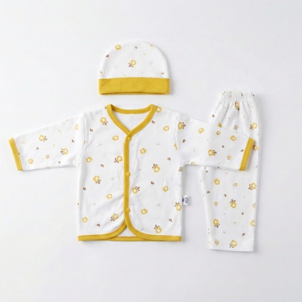 5 - Piece Newborn Soft Cotton Set - Complete Starter Outfit 0 - 3M - Comfort Cubz