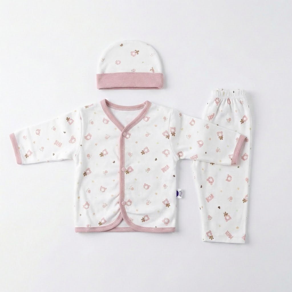 5 - Piece Newborn Soft Cotton Set - Complete Starter Outfit 0 - 3M - Comfort Cubz