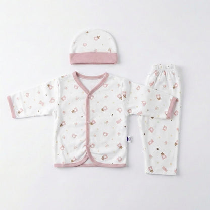 5 - Piece Newborn Soft Cotton Set - Complete Starter Outfit 0 - 3M - Comfort Cubz