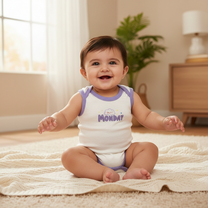 Baby Sleeveless Bodysuit - Soft Cotton Pack of 7 for Newborns & Infants 0-24 Months