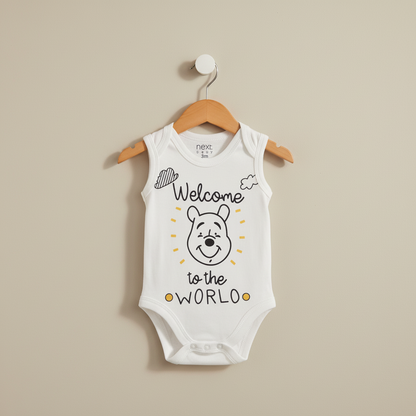 Baby Sleeveless Bodysuit - Soft Cotton Pack of 3 in Assorted Colours for Newborns