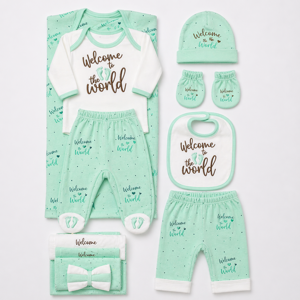 Welcome to the World – Newborn Starter Set | Green