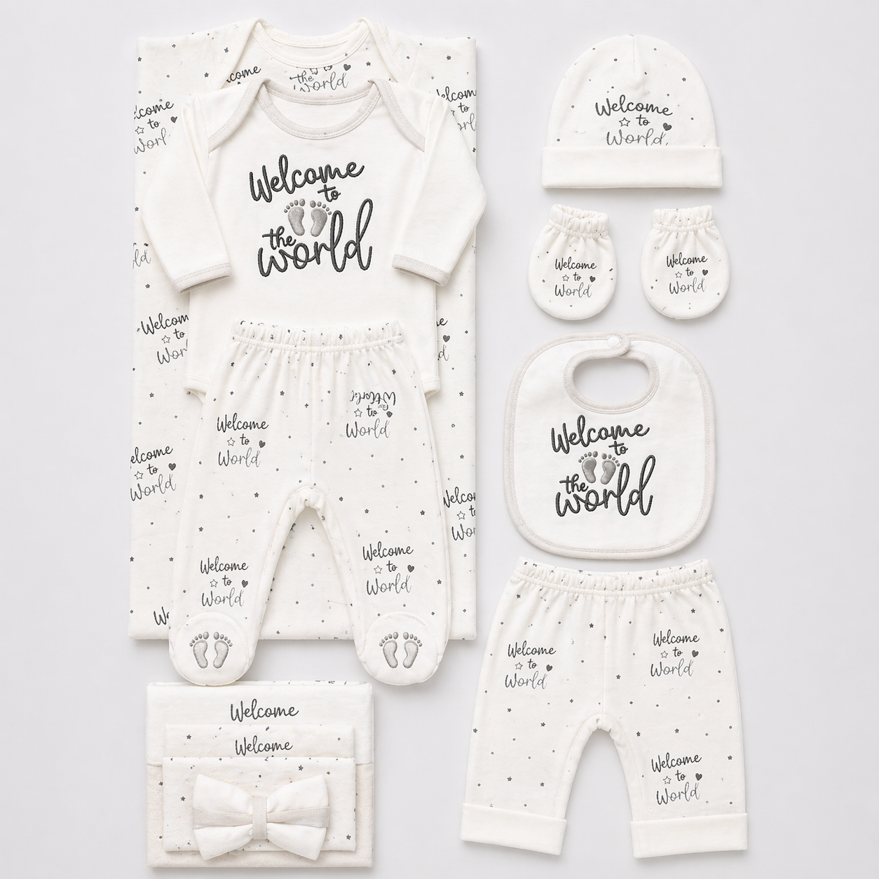 Welcome to the World – Newborn Starter Set | White