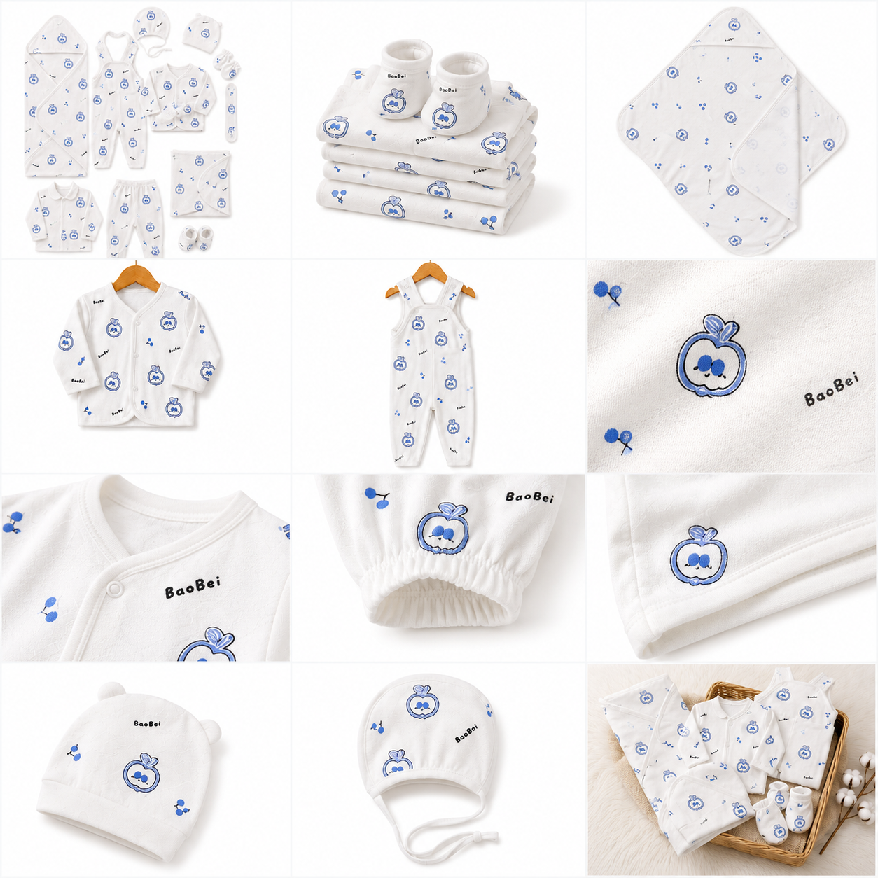 Premium 11-Piece Baby Starter Set - Complete Newborn Essentials 0-3 Months