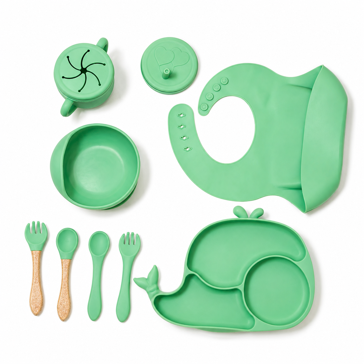 Baby Silicone Feeding Set – Owl Design | Complete Mealtime Set for Babies & Toddlers