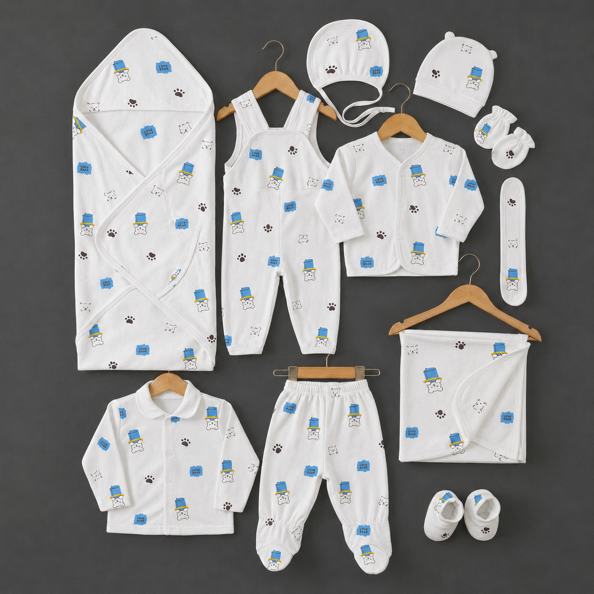Premium 11-Piece Baby Starter Set - Complete Newborn Essentials 0-3 Months
