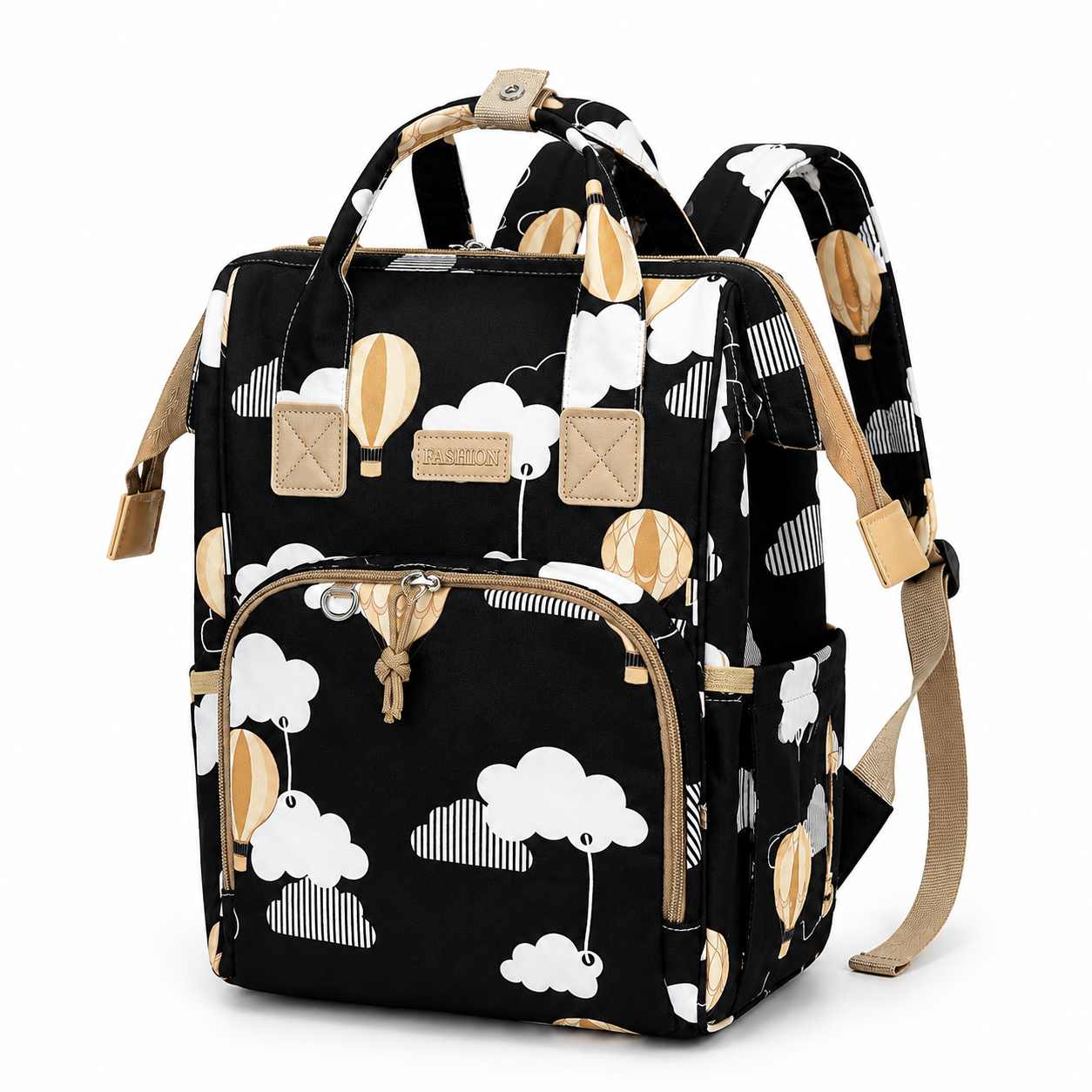 Baby Diaper Bag – Large Multi-Compartment Shoulder Bag | Purple, Navy & Black