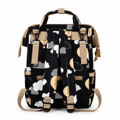 Baby Diaper Bag – Large Multi-Compartment Shoulder Bag | Purple, Navy & Black
