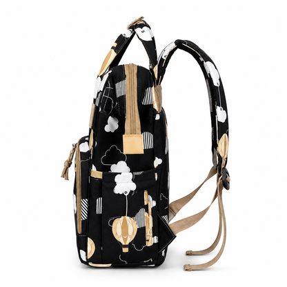 Baby Diaper Bag – Large Multi-Compartment Shoulder Bag | Purple, Navy & Black