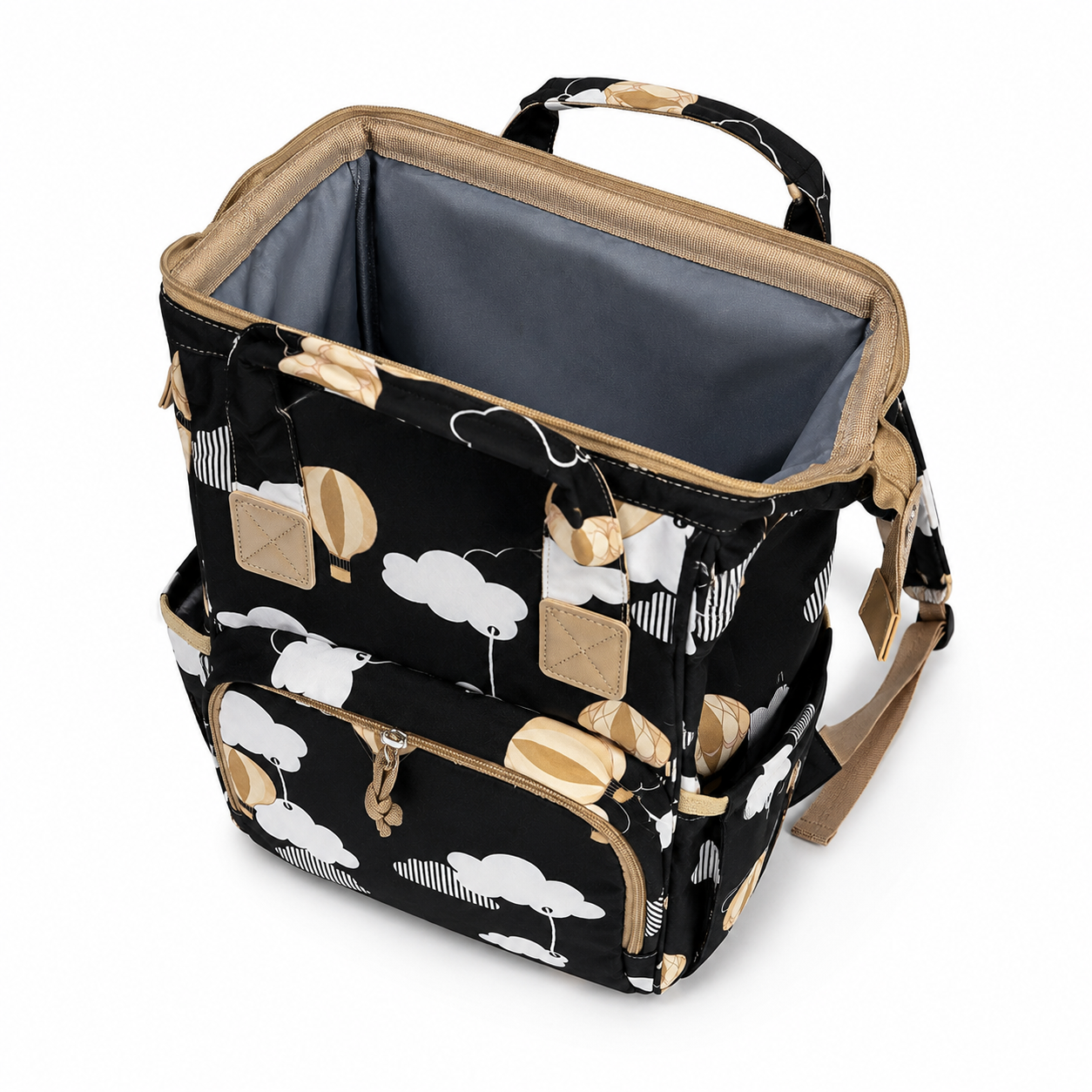 Baby Diaper Bag – Large Multi-Compartment Shoulder Bag | Purple, Navy & Black