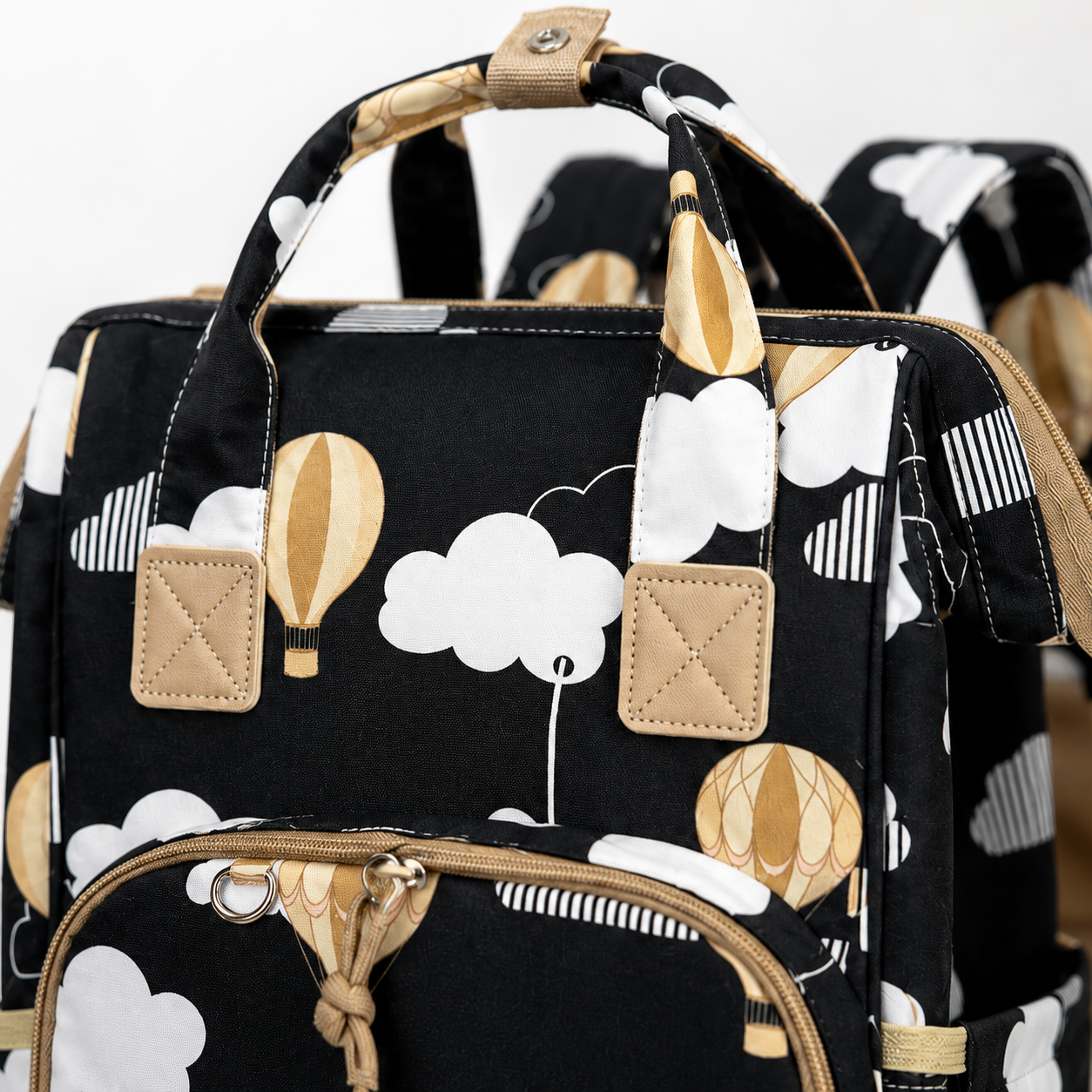 Baby Diaper Bag – Large Multi-Compartment Shoulder Bag | Purple, Navy & Black