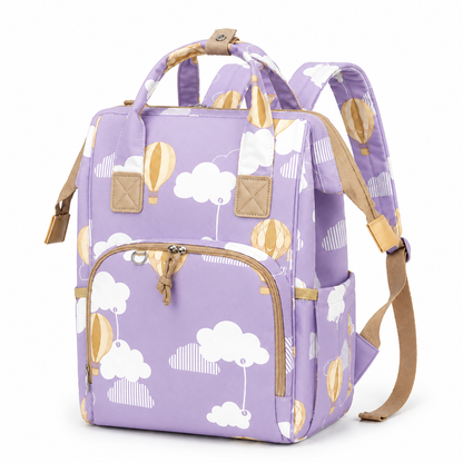Baby Diaper Bag – Large Multi-Compartment Shoulder Bag | Purple, Navy & Black