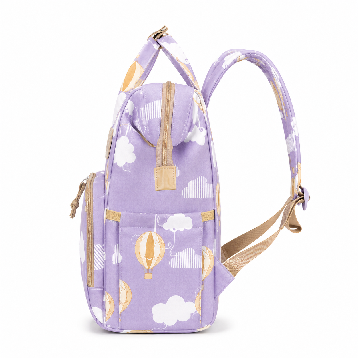 Baby Diaper Bag – Large Multi-Compartment Shoulder Bag | Purple, Navy & Black