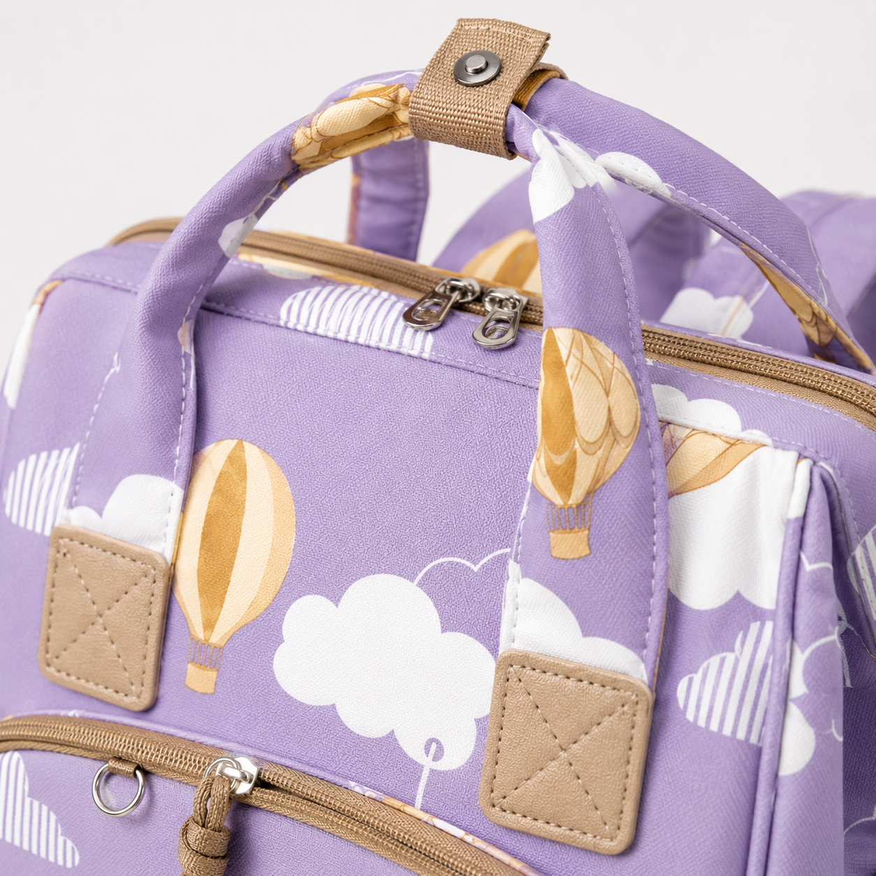 Baby Diaper Bag – Large Multi-Compartment Shoulder Bag | Purple, Navy & Black