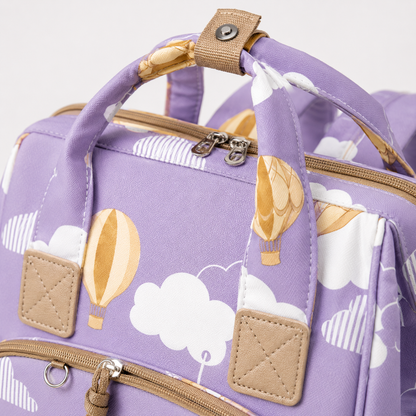 Baby Diaper Bag – Large Multi-Compartment Shoulder Bag | Purple, Navy & Black